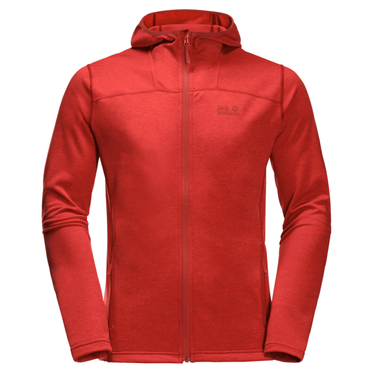 Origin Men's Horizon Hooded Jacket Brand Jack Wolfskin Lava Red