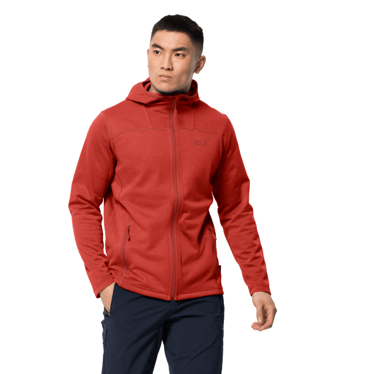 Origin Men's Horizon Hooded Jacket Brand Jack Wolfskin Lava Red