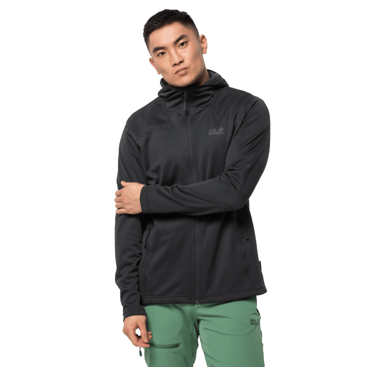 Origins Men's Horizon Hooded Jacket Black Brand Jack Wolfskin
