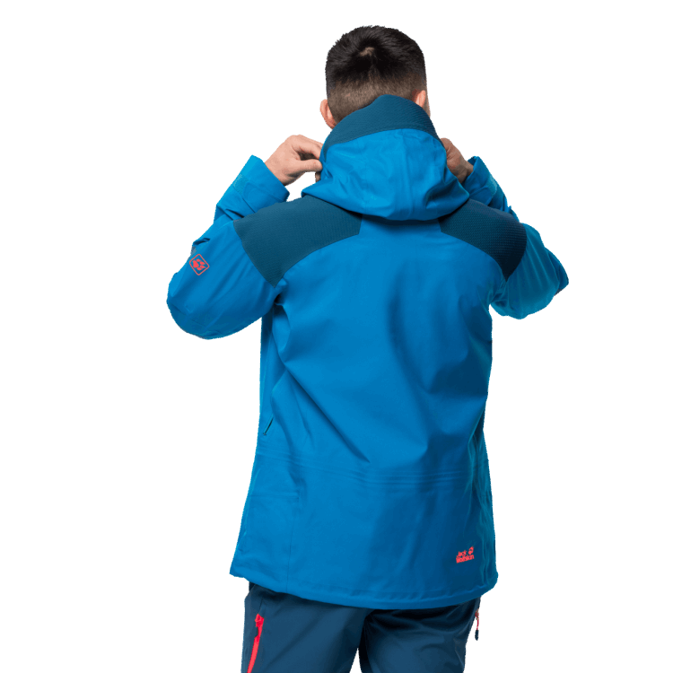 Men's Solitude Mountain Jacket Blue Pacific Collection Brand Jack Wolfskin
