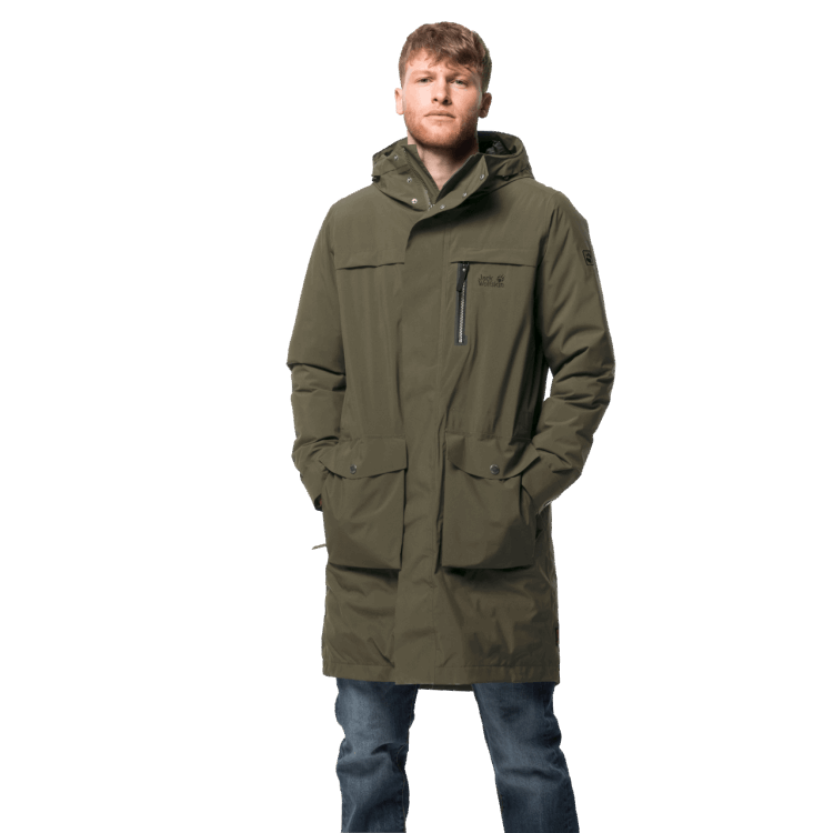 Brand Jack Wolfskin Men's Cold Bay Parka Bonsai Green