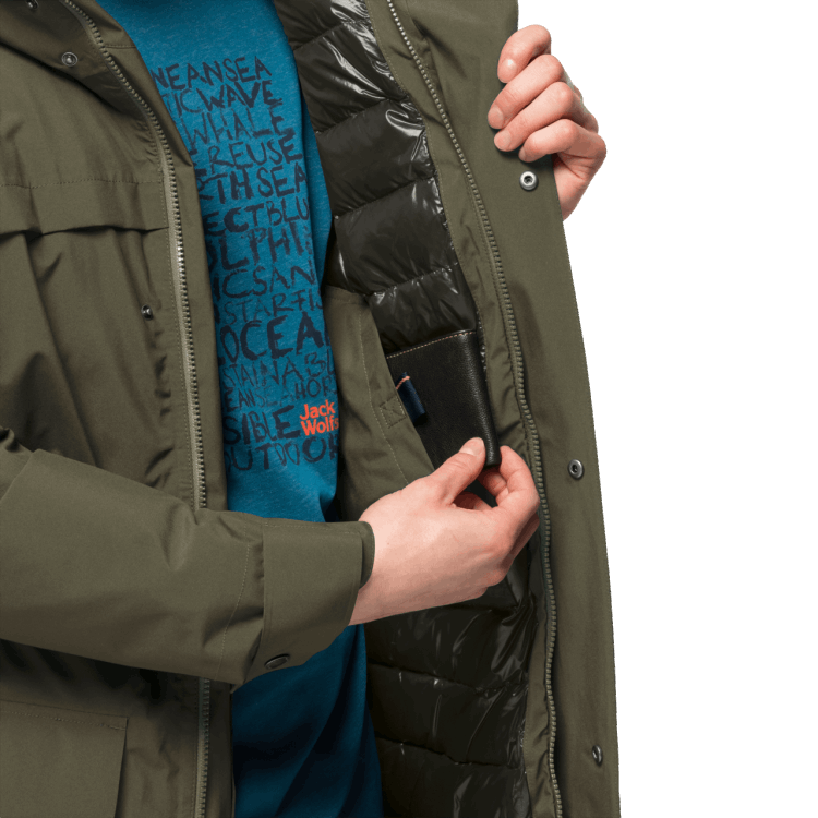 Brand Jack Wolfskin Men's Cold Bay Parka Bonsai Green