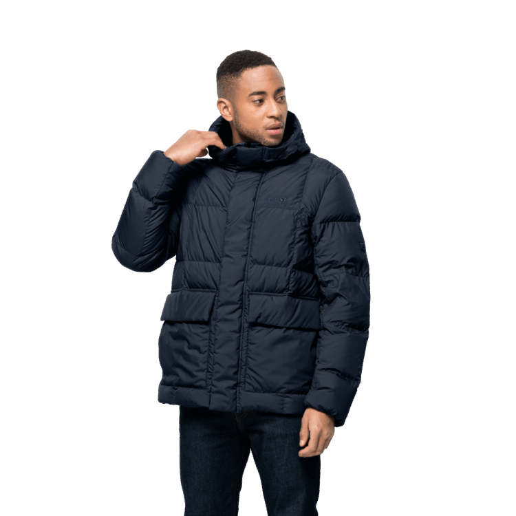Night Blue Collections Men's Frozen Lake Jacket Brand Jack Wolfskin