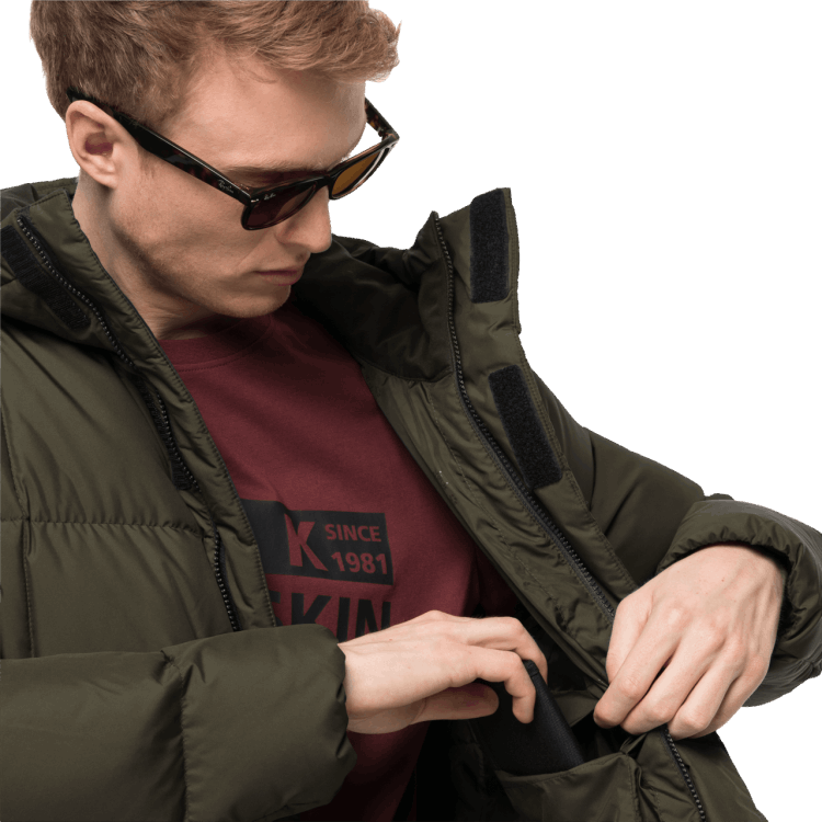 Bonsai Green Men's Frozen Lake Jacket Brand Jack Wolfskin Origin