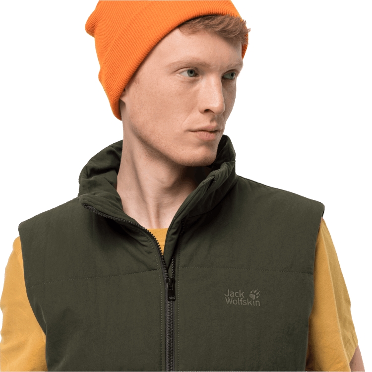 Brand Men's White Frost Vest Brand Jack Wolfskin Bonsai Green