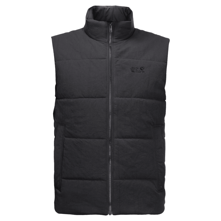 Brands Men's White Frost Vest Black Brand Jack Wolfskin