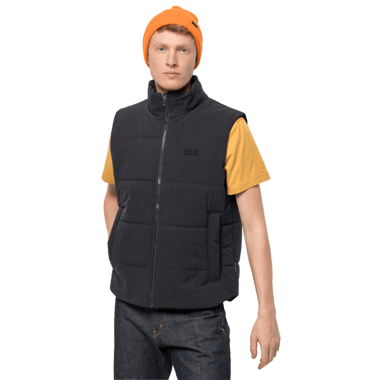 Brands Men's White Frost Vest Black Brand Jack Wolfskin
