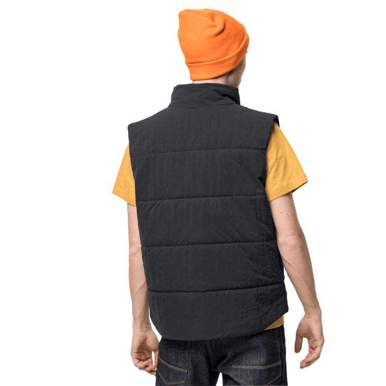 Brands Men's White Frost Vest Black Brand Jack Wolfskin