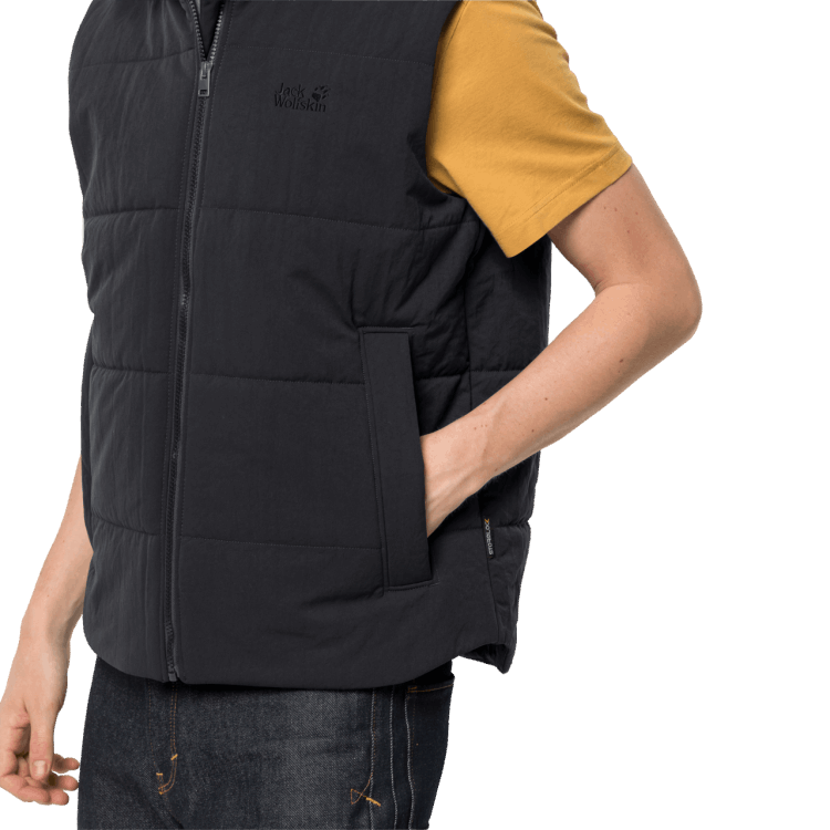 Brands Men's White Frost Vest Black Brand Jack Wolfskin