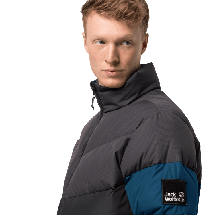 Original Brand Jack Wolfskin Poseidon Blue Men's 365 Fearless Down Jacket