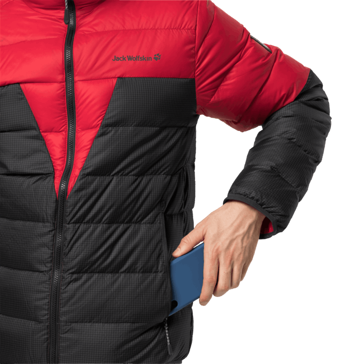 Men's Dna Tundra Hoody Brand Jack Wolfskin Red Lacquer Fashion