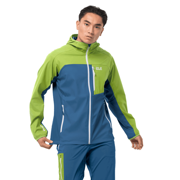 Indigo Blue Men's Eagle Peak II Softshell Brand Jack Wolfskin