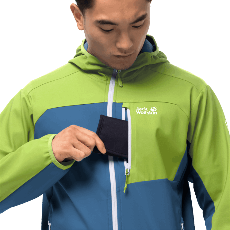 Indigo Blue Men's Eagle Peak II Softshell Brand Jack Wolfskin