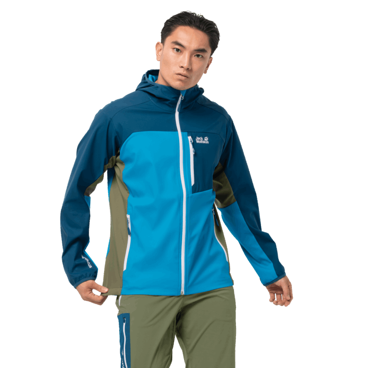 Original Men's Eagle Peak II Softshell Brand Jack Wolfskin Blue Jewel