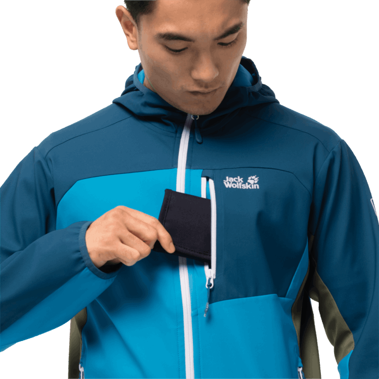 Original Men's Eagle Peak II Softshell Brand Jack Wolfskin Blue Jewel