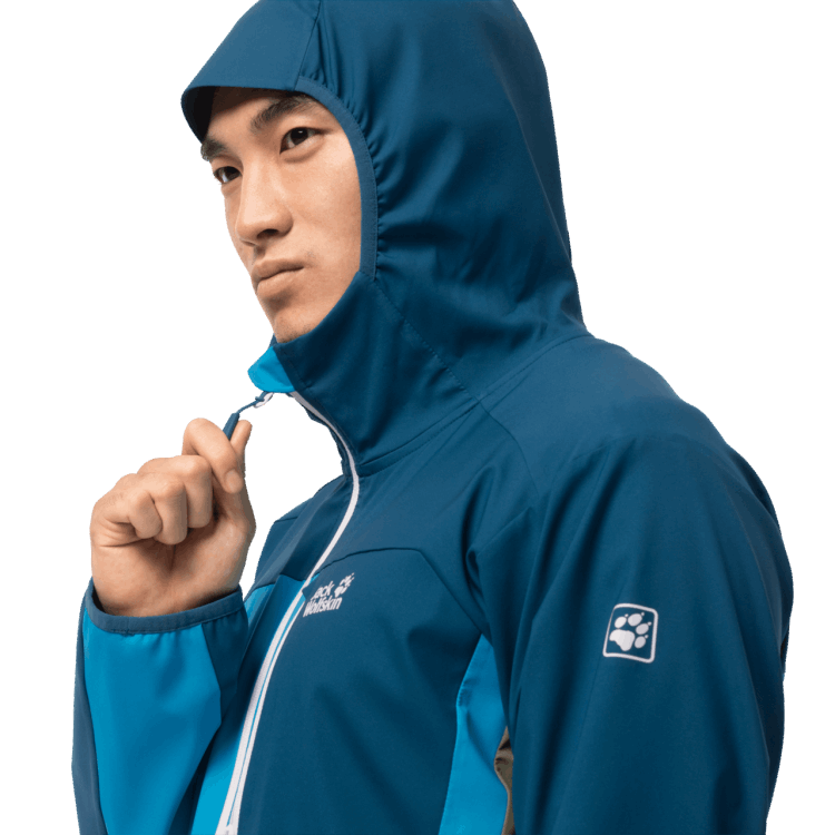 Original Men's Eagle Peak II Softshell Brand Jack Wolfskin Blue Jewel