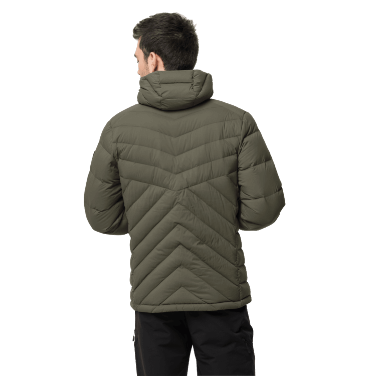 Collection Grape Leaf Men's Athletic Down Jacket Brand Jack Wolfskin