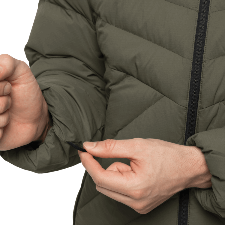 Collection Grape Leaf Men's Athletic Down Jacket Brand Jack Wolfskin