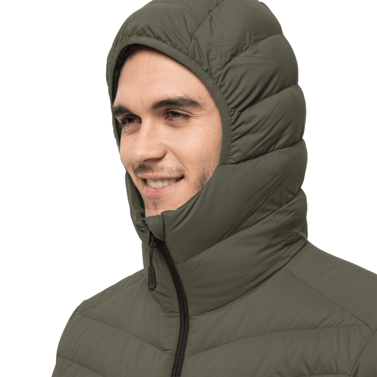 Collection Grape Leaf Men's Athletic Down Jacket Brand Jack Wolfskin
