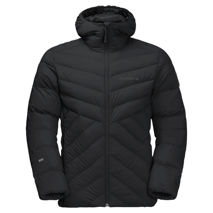 Men's Athletic Down Jacket Brand Jack Wolfskin Black Collections