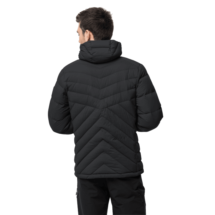 Men's Athletic Down Jacket Brand Jack Wolfskin Black Collections