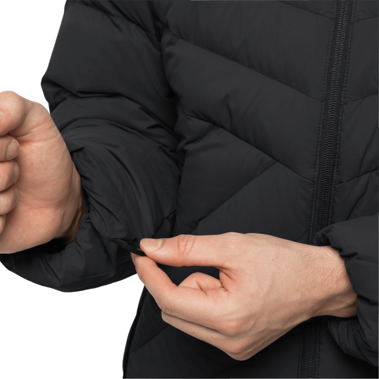 Men's Athletic Down Jacket Brand Jack Wolfskin Black Collections