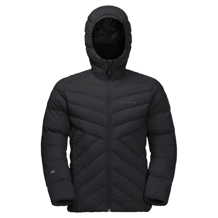Men's Athletic Down Jacket Brand Jack Wolfskin Black Collections