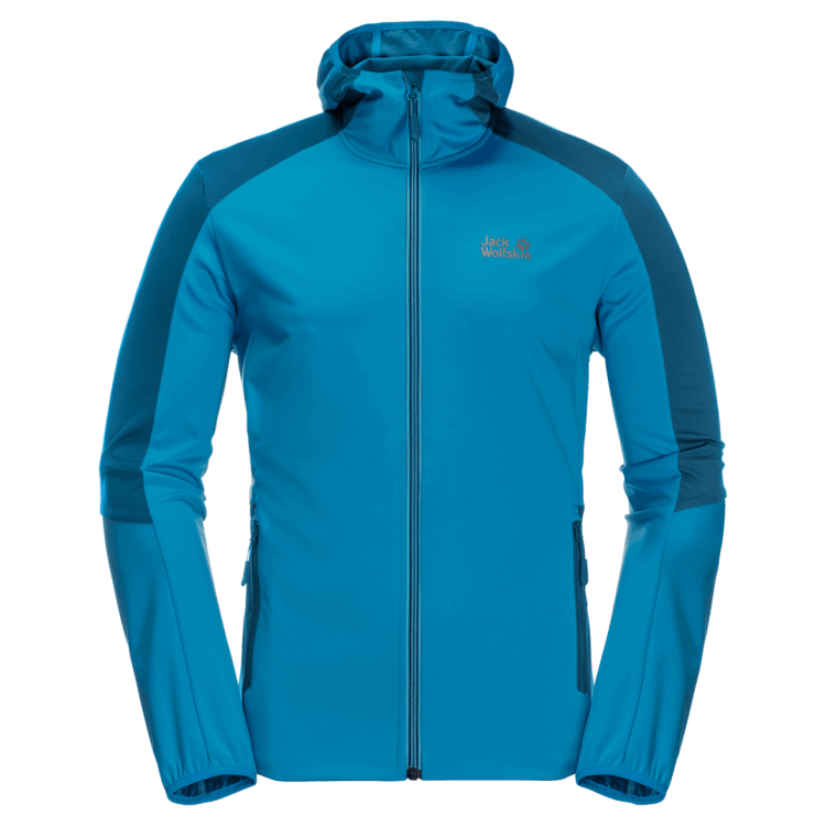 Men's Go Hike Softshell Original Blue Jewel Brand Jack Wolfskin