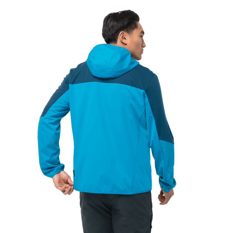 Men's Go Hike Softshell Original Blue Jewel Brand Jack Wolfskin