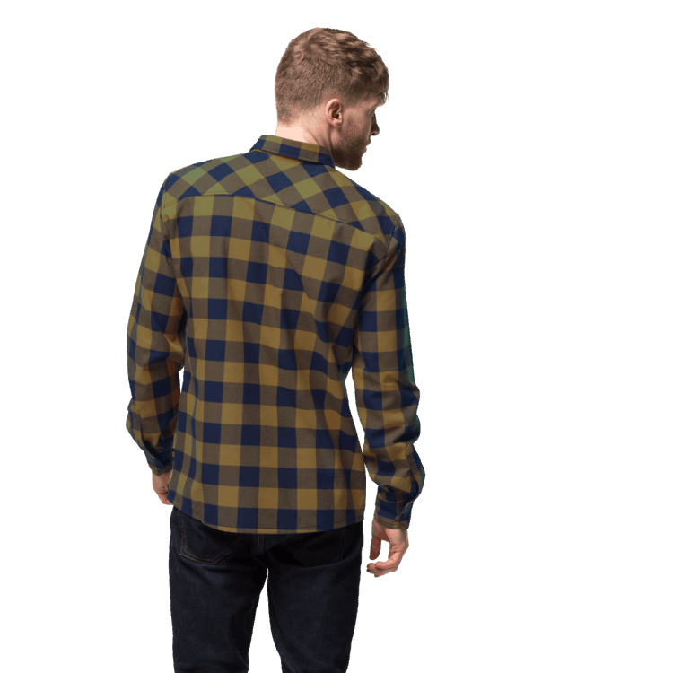 Brand Jack Wolfskin Red River Shirt Golden Amber Checks Collection