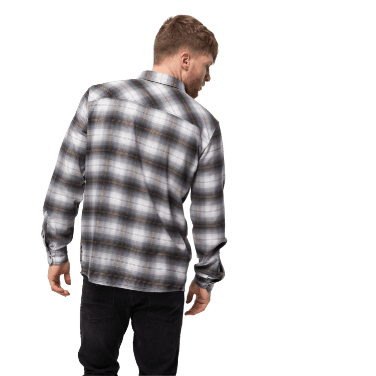 Pebble Grey Checks Brand Brand Jack Wolfskin Light Valley Shirt