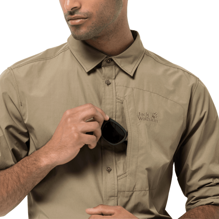 Sand Dune Men's Lakeside Roll-Up Shirt Brand Jack Wolfskin Original