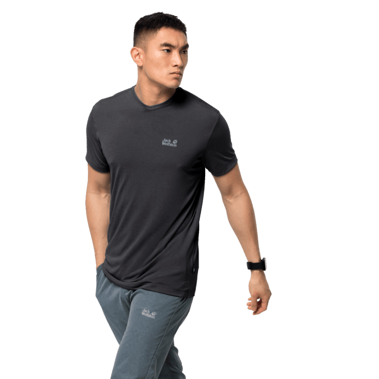 Brand Jack Wolfskin Black Men's JWP T