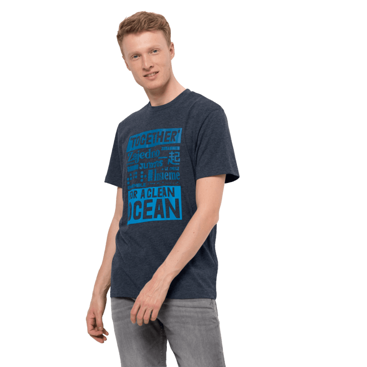 Night Blue Men's Sea Ground T Origin Brand Jack Wolfskin