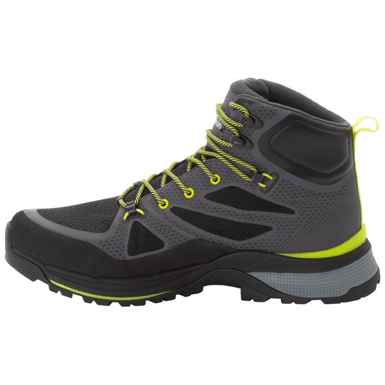 Hot Dark Grey-Lime Brand Jack Wolfskin Men's Force Striker Texapore Mid