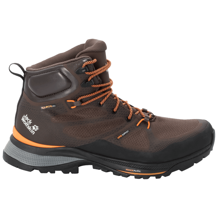 Best Mocca-Orange Men's Force Striker Texapore Mid Brand Jack Wolfskin
