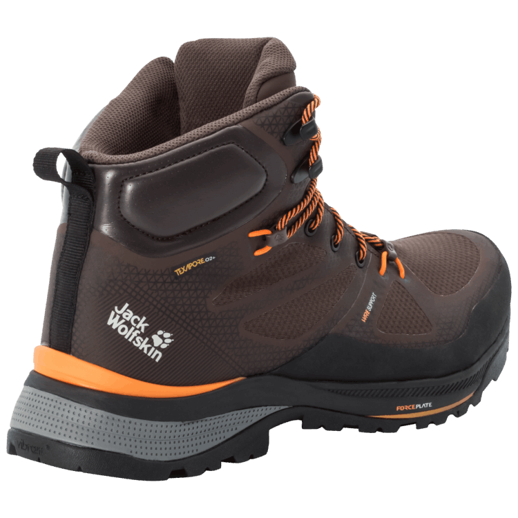 Best Mocca-Orange Men's Force Striker Texapore Mid Brand Jack Wolfskin