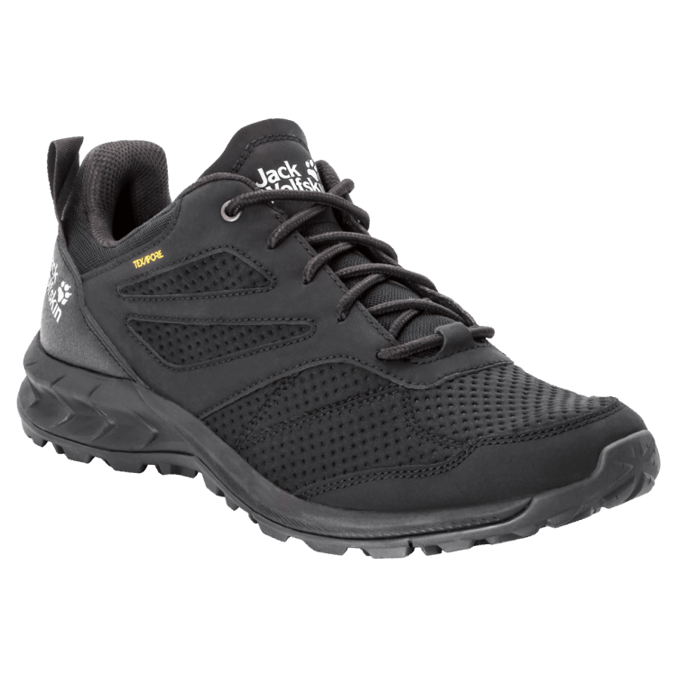 Men's Woodland Texapore Low Origins Black Brand Jack Wolfskin