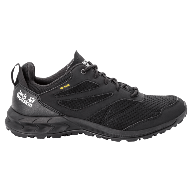 Men's Woodland Texapore Low Origins Black Brand Jack Wolfskin