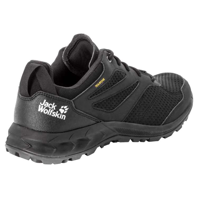 Men's Woodland Texapore Low Origins Black Brand Jack Wolfskin