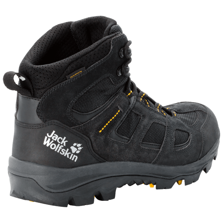 Brand Jack Wolfskin Men's Vojo 3 Texapore Mid New Black-Burly Yellow Xt