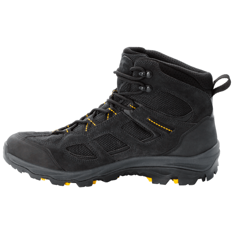 Brand Jack Wolfskin Men's Vojo 3 Texapore Mid New Black-Burly Yellow Xt