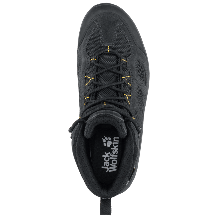 Brand Jack Wolfskin Men's Vojo 3 Texapore Mid New Black-Burly Yellow Xt