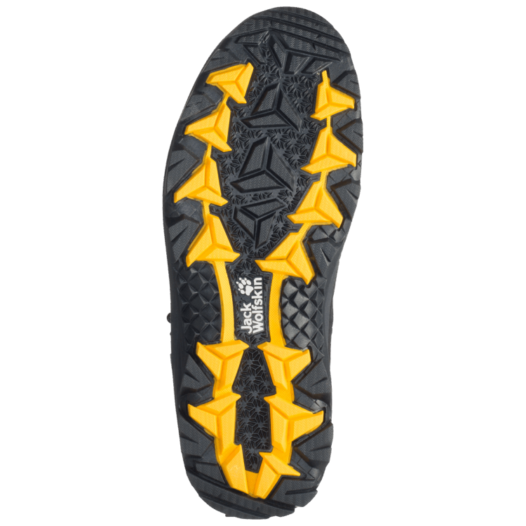 Brand Jack Wolfskin Men's Vojo 3 Texapore Mid New Black-Burly Yellow Xt