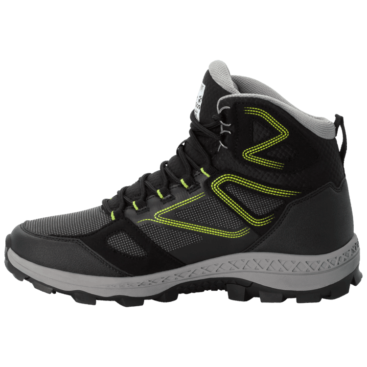 Original Men's Downhill Texapore Mid Black-Lime Brand Jack Wolfskin
