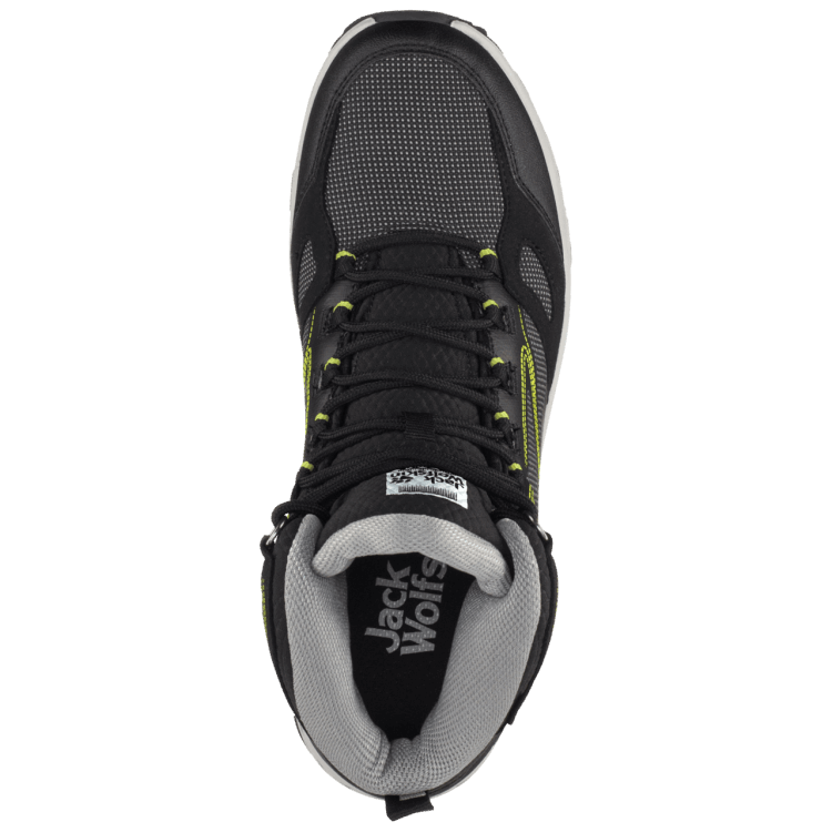 Original Men's Downhill Texapore Mid Black-Lime Brand Jack Wolfskin