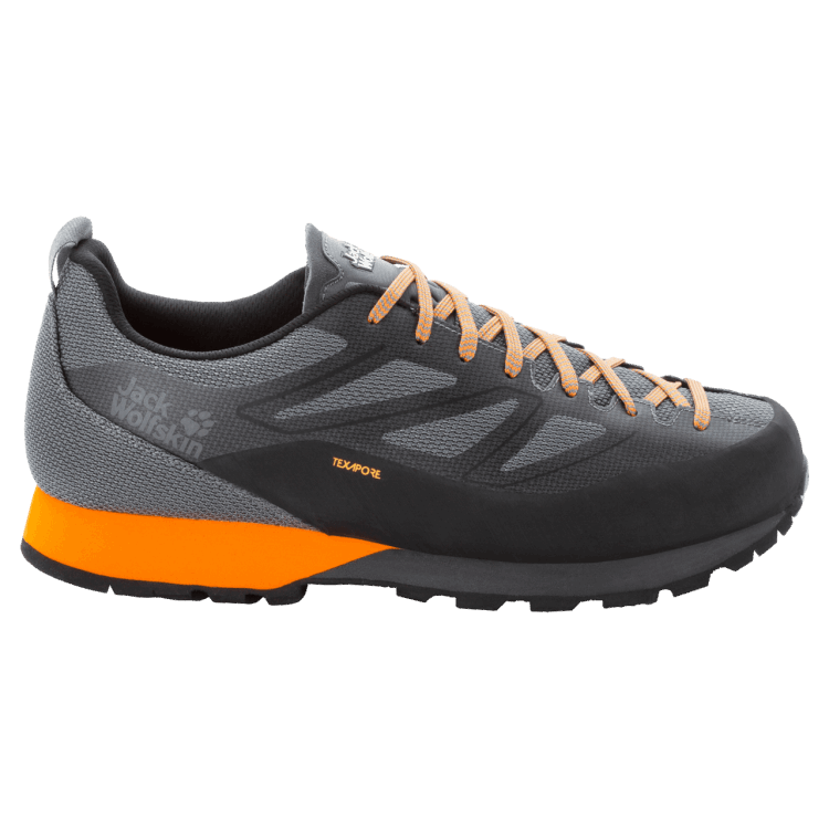 Hot Brand Jack Wolfskin Black-Orange Men's Scrambler 2 Texapore Low