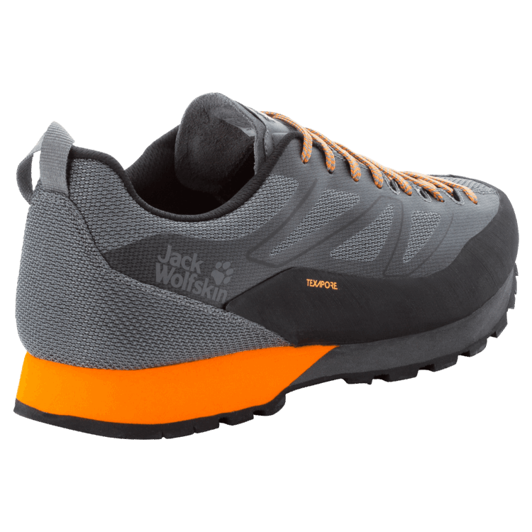 Hot Brand Jack Wolfskin Black-Orange Men's Scrambler 2 Texapore Low