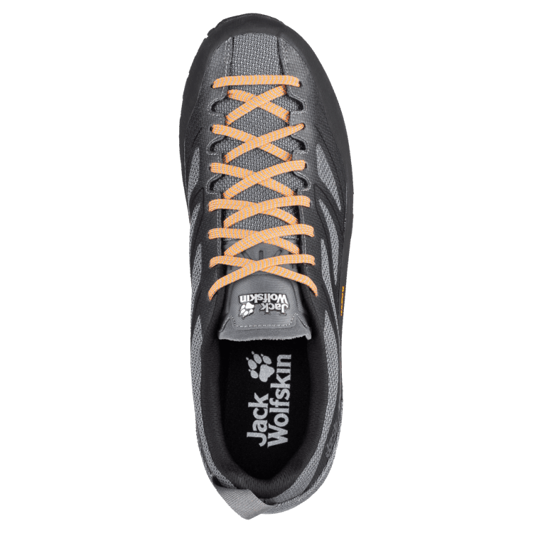 Hot Brand Jack Wolfskin Black-Orange Men's Scrambler 2 Texapore Low