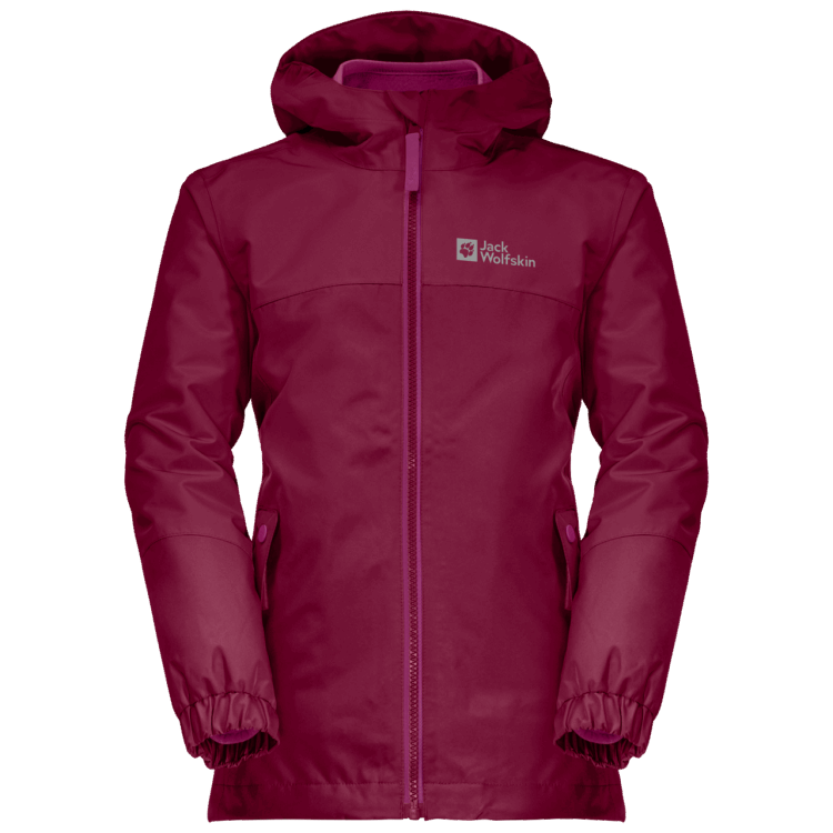 Brand Jack Wolfskin Dark Ruby Girl's Iceland 3In1 Jacket Hot